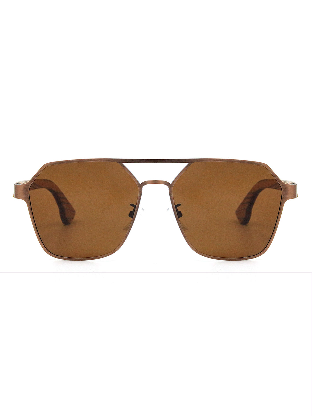 Unique Modern Sunglasses | Metal Frame and Natural Wood Temple | Lou