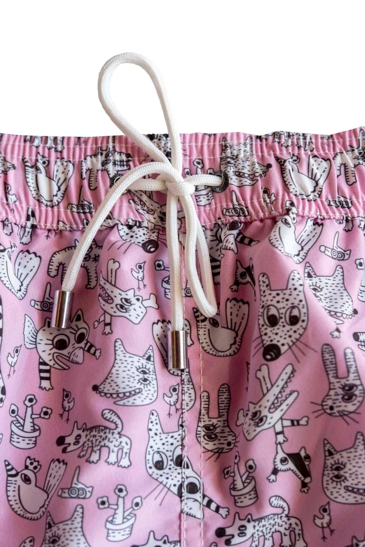 Men's Swim trunks | Monsterino | Pink Blossom