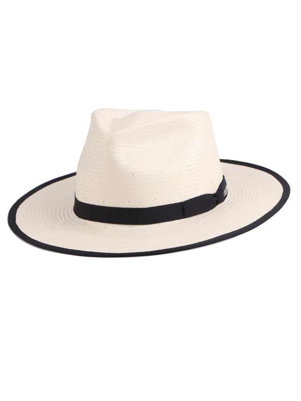 Classic White Straw Hat, Maha |  Mossant Paris