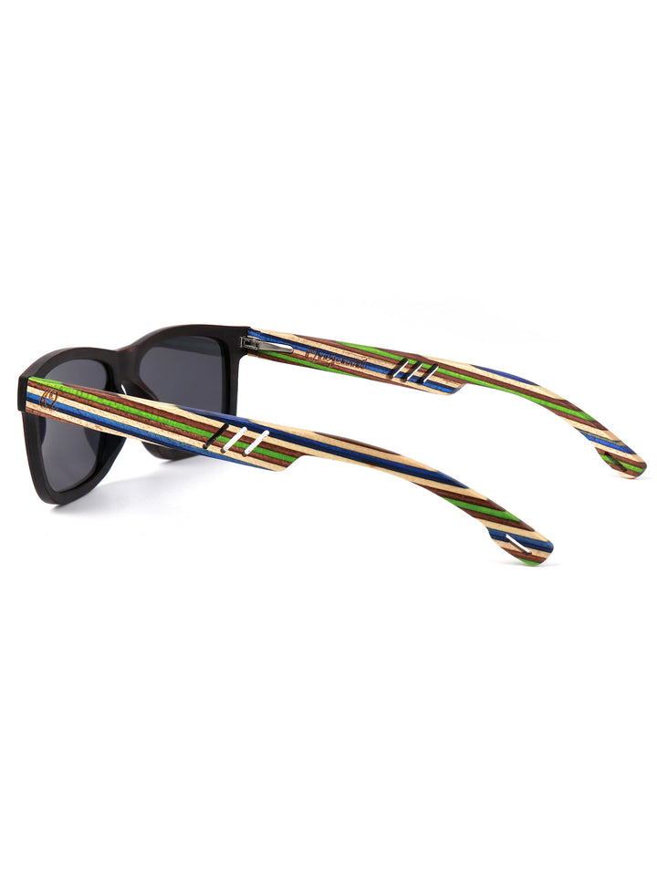 Valor Wood Sunglasses – Pop Color Temples, Polarized Street Edition