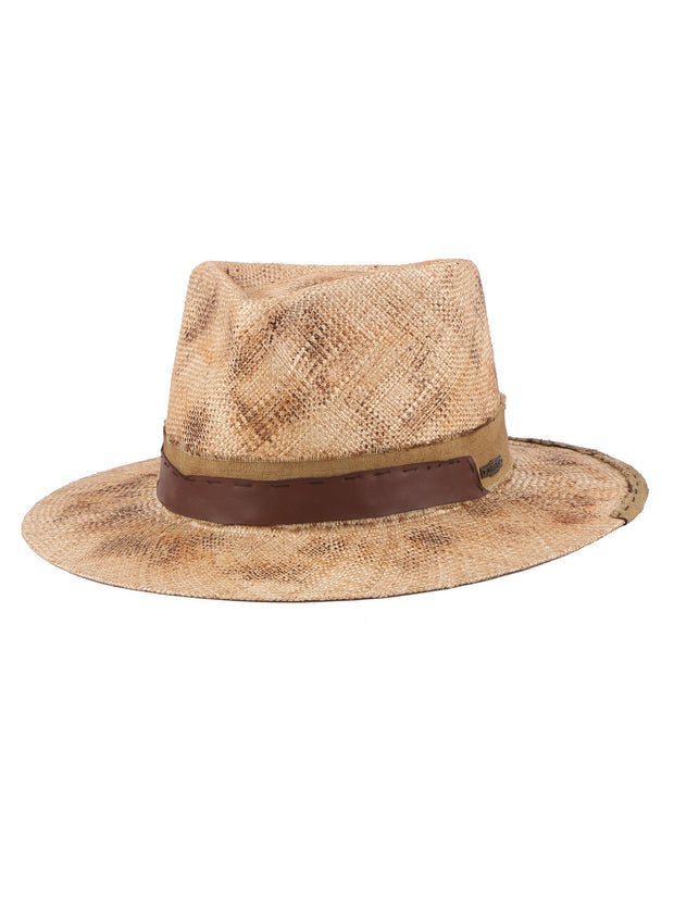 Vintage Boho Fedora Hat | 100% Bao Straw  | Mossant Paris | Lanu