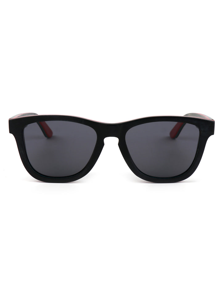 Black SkateWood Sunglasses – Dark Grey Polarized | Hada