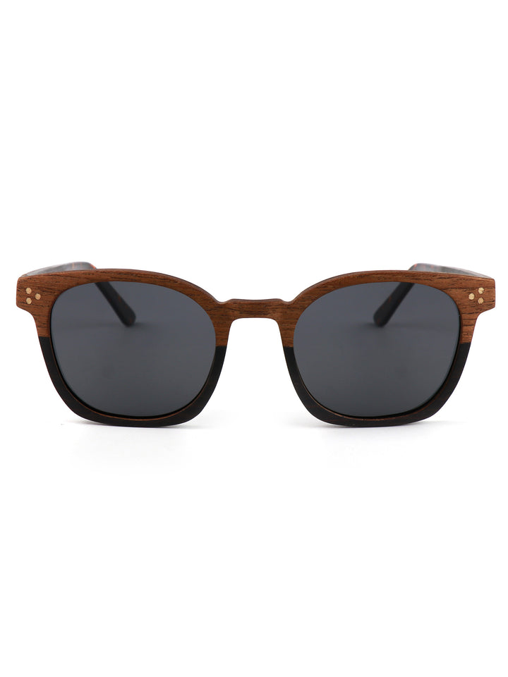 Galen – Teak & Ebony Wood Sunglasses,  Polarized Shades
