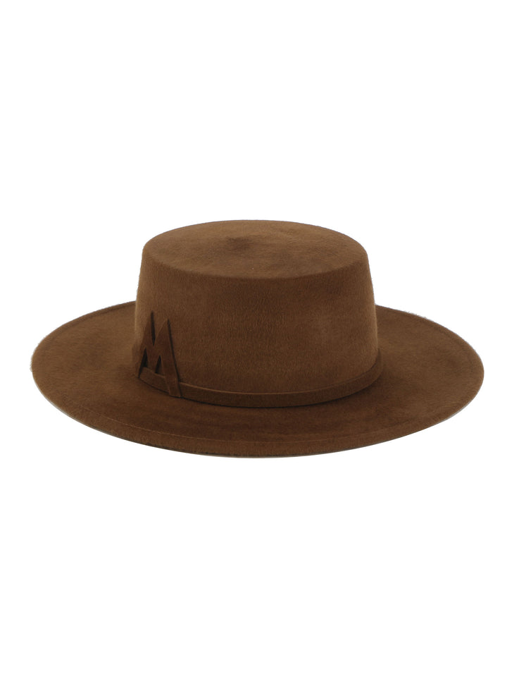 M-Logo Classic Wool Boater Hat – Mossant Paris Velour Edition