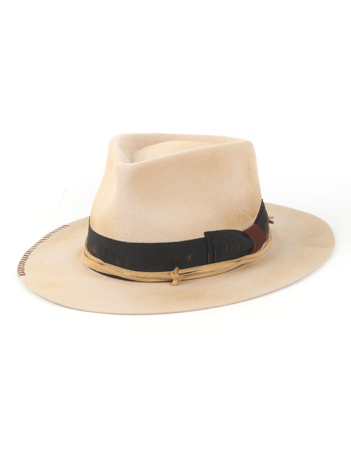 Boho Distressed Wool Fedora – 100% Wool, Artisan Character & Signature Style