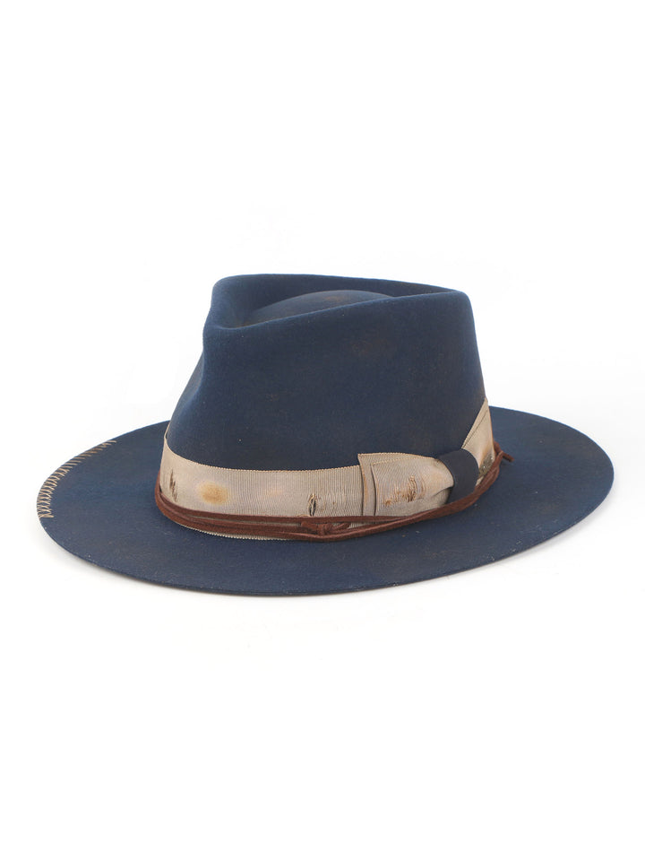 Boho Distressed Wool Fedora – 100% Wool, Artisan Character & Signature Style