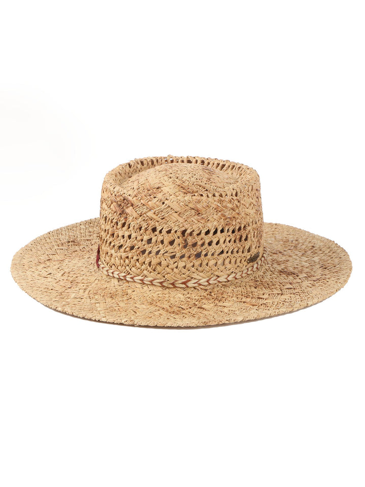 Darlee Raffia Boater Hat – Rustic Boho Charm | Mossant Paris
