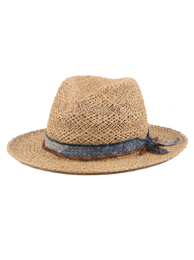 Becker | Stylish Fedora Hat | 100% Raffia straw | Mossant Paris