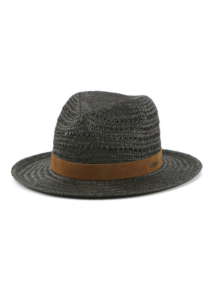 Palm Straw Fedora Hat | Unisex Summer Straw Hat | Mossant Paris