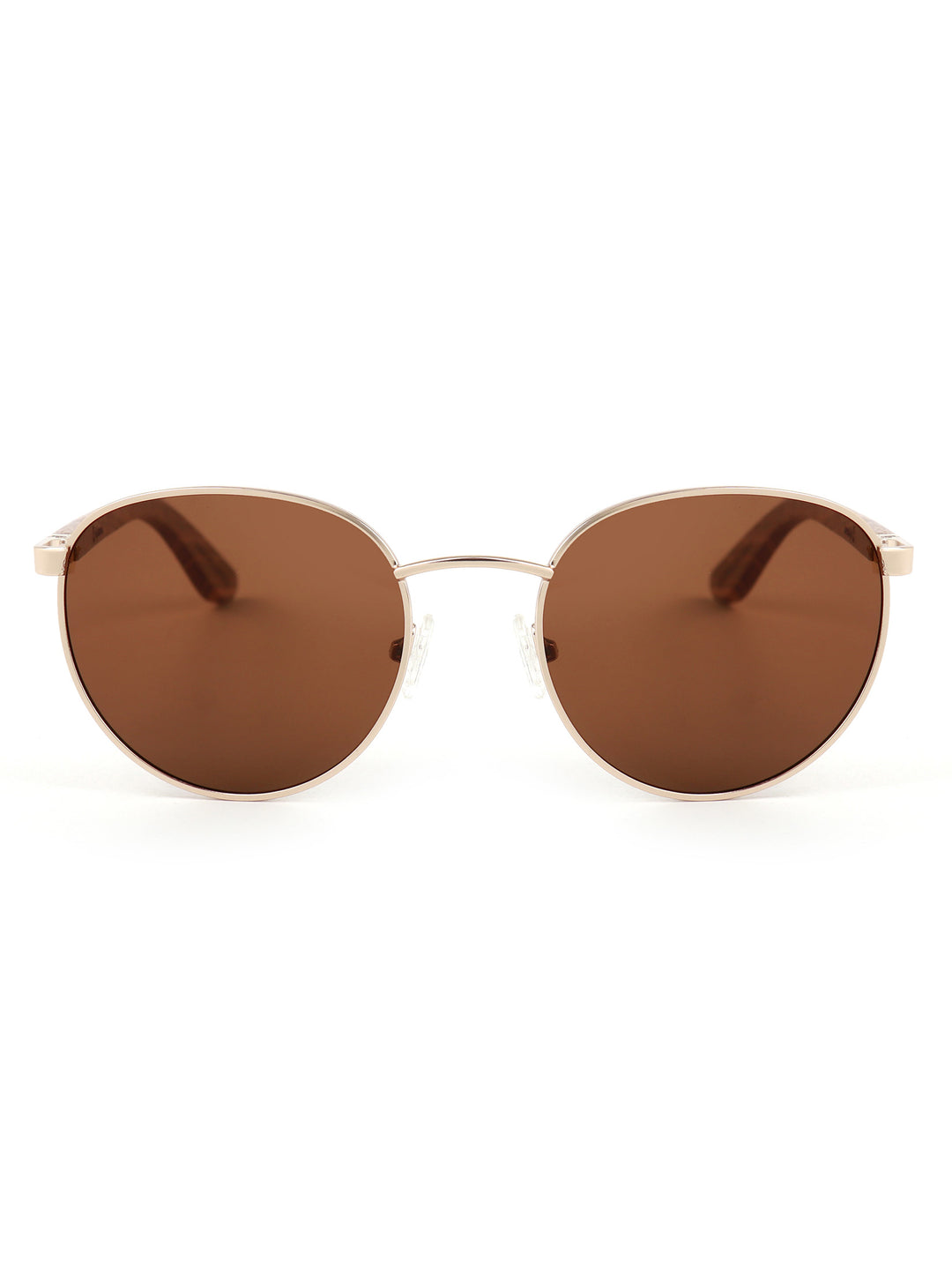 Jachai Metal x Wood Round Sunglasses – Premium Polarized Series