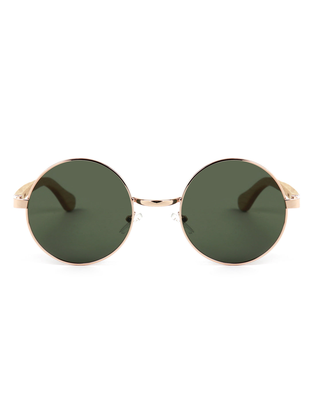 Qujami Round Metal x Wood Collection – Minimalist Retro Sunglasses