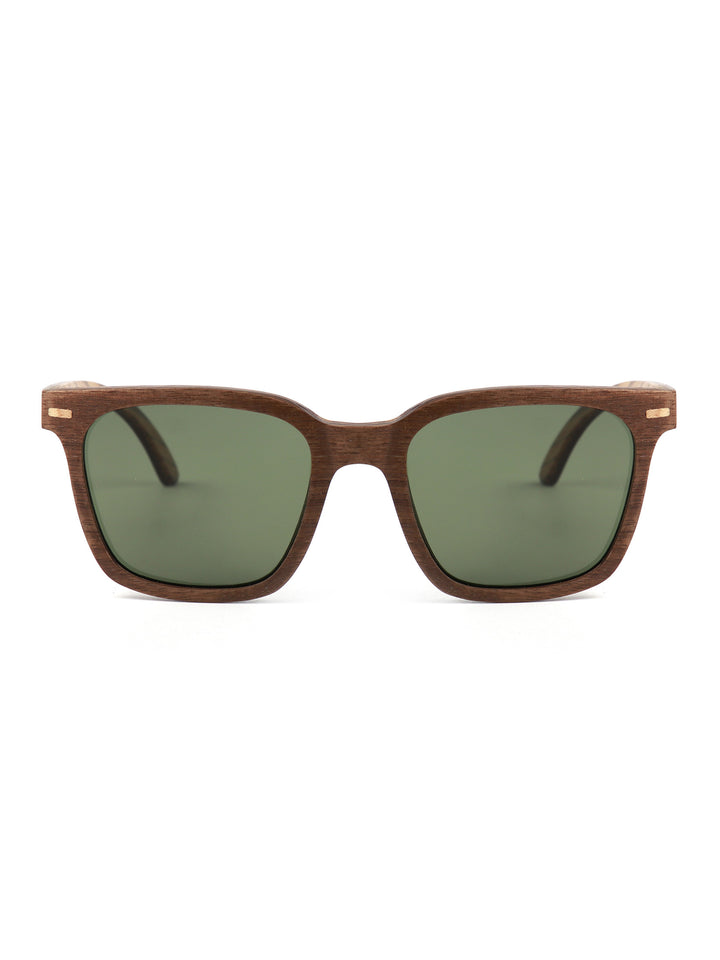 Laia - Laminate Wood Sunglasses- Natural Frames, Polarized Lenses