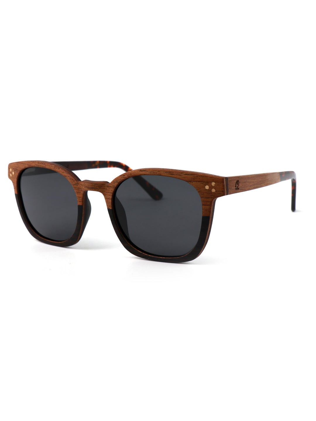 Galen – Teak & Ebony Wood Sunglasses,  Polarized Shades