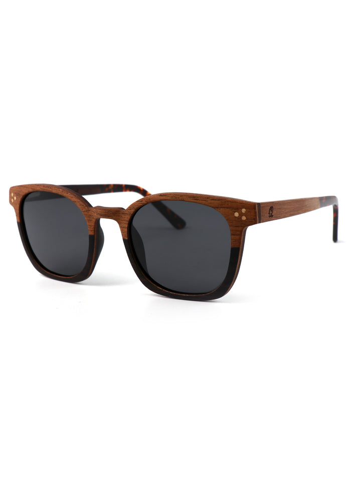 Galen – Teak & Ebony Wood Sunglasses,  Polarized Shades