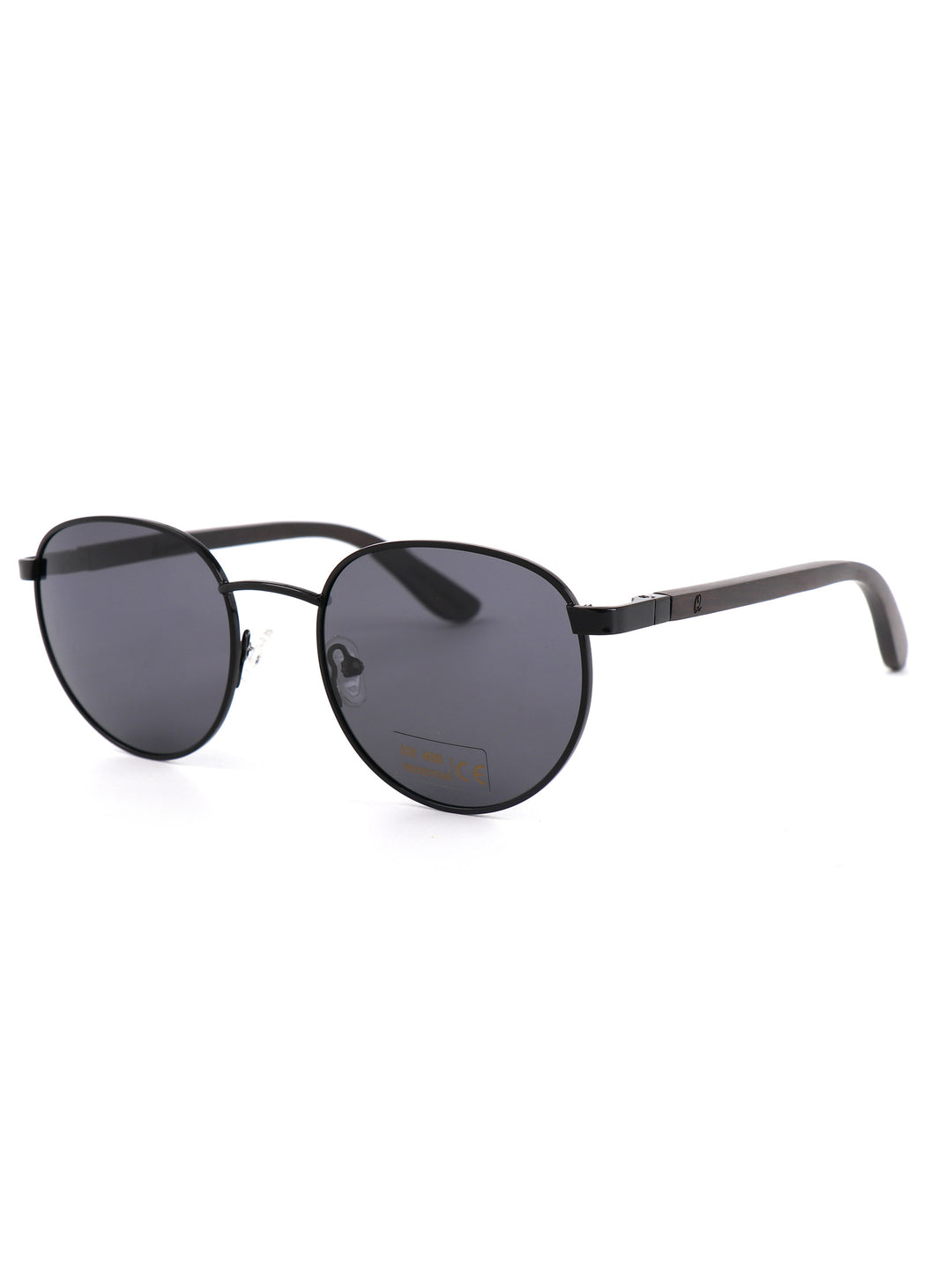 Jachai Metal x Wood Round Sunglasses – Premium Polarized Series
