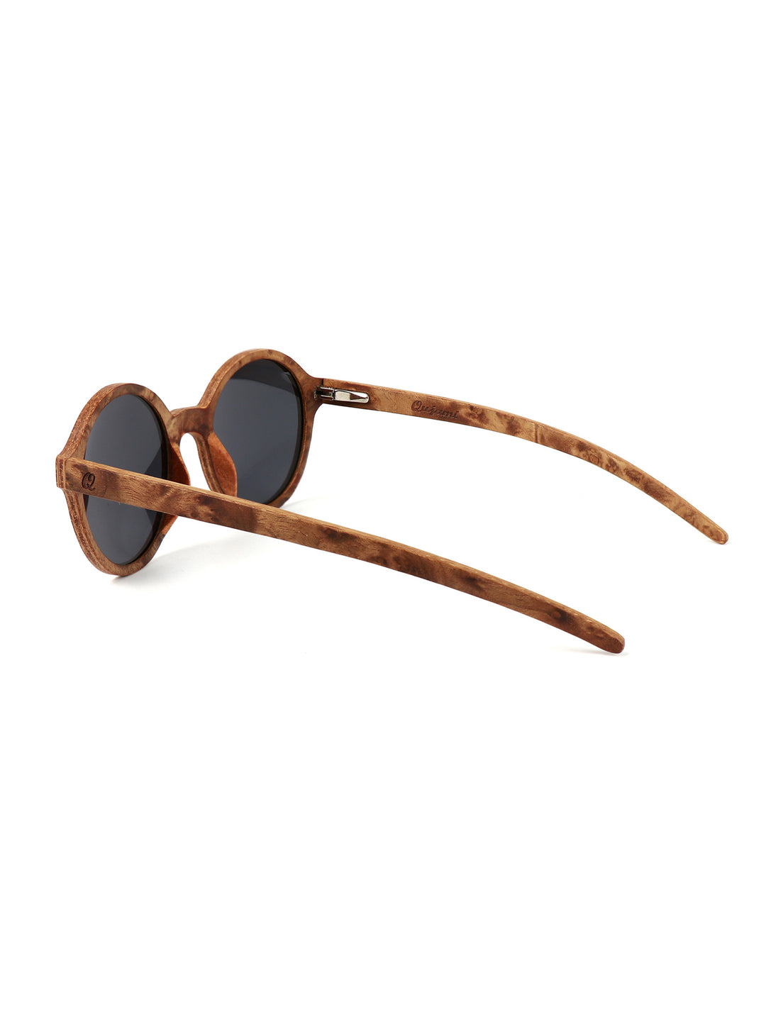 Gagan– Brown Burl Laminate Wood Sunglasses,  Polarized Shades
