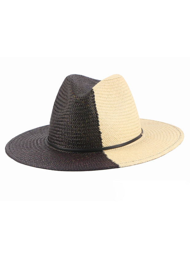 Acsah |  Two Tone Panama Hat | 100% Toquilla palm straw | Mossant Paris