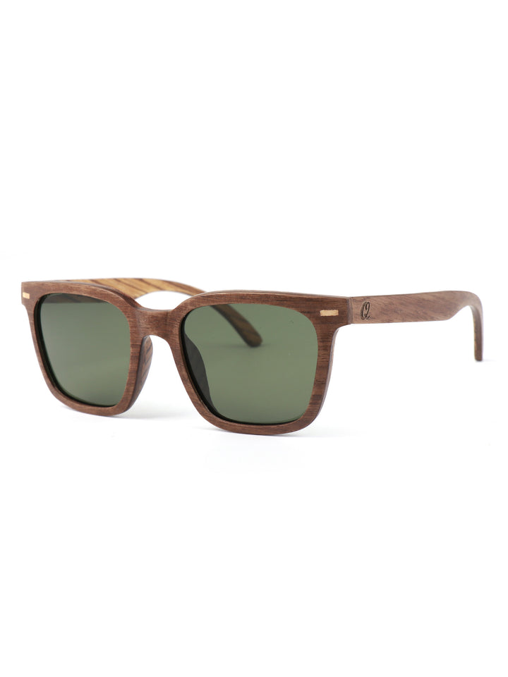 Laia - Laminate Wood Sunglasses- Natural Frames, Polarized Lenses