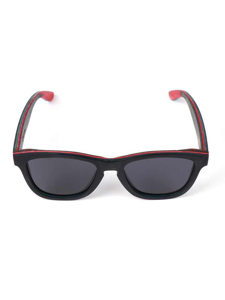 Black SkateWood Sunglasses – Dark Grey Polarized | Hada