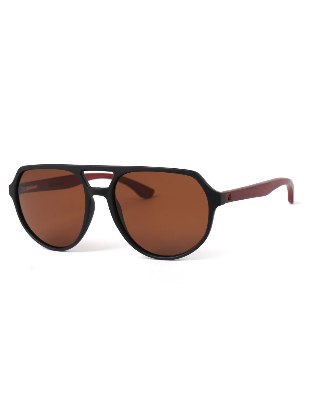 Qujami Aero Bridge Sunglasses – Matte Black x Rosewood Polarized Series
