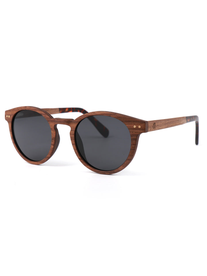 Naja Wood Sunglasses – Polarized Ebony & Rosewood Edition