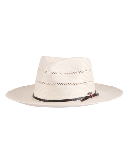 Sleek White Straw Hat |  Vada |  Mossant Paris | Fedora Hat