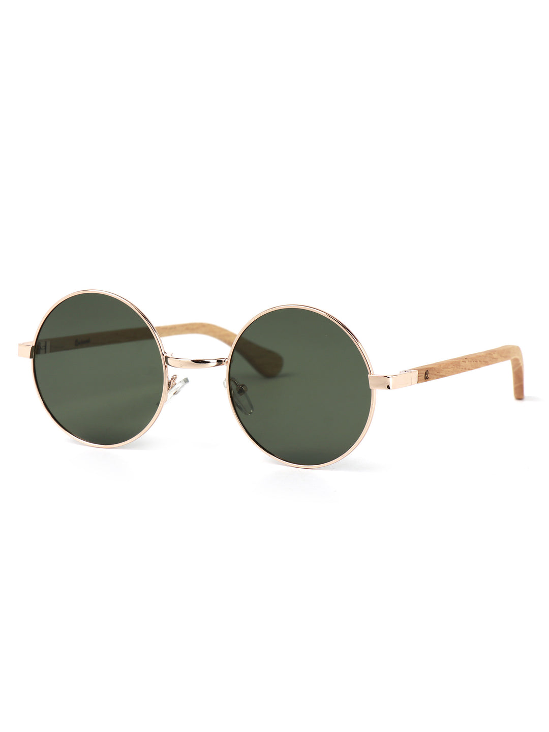 Qujami Round Metal x Wood Collection – Minimalist Retro Sunglasses