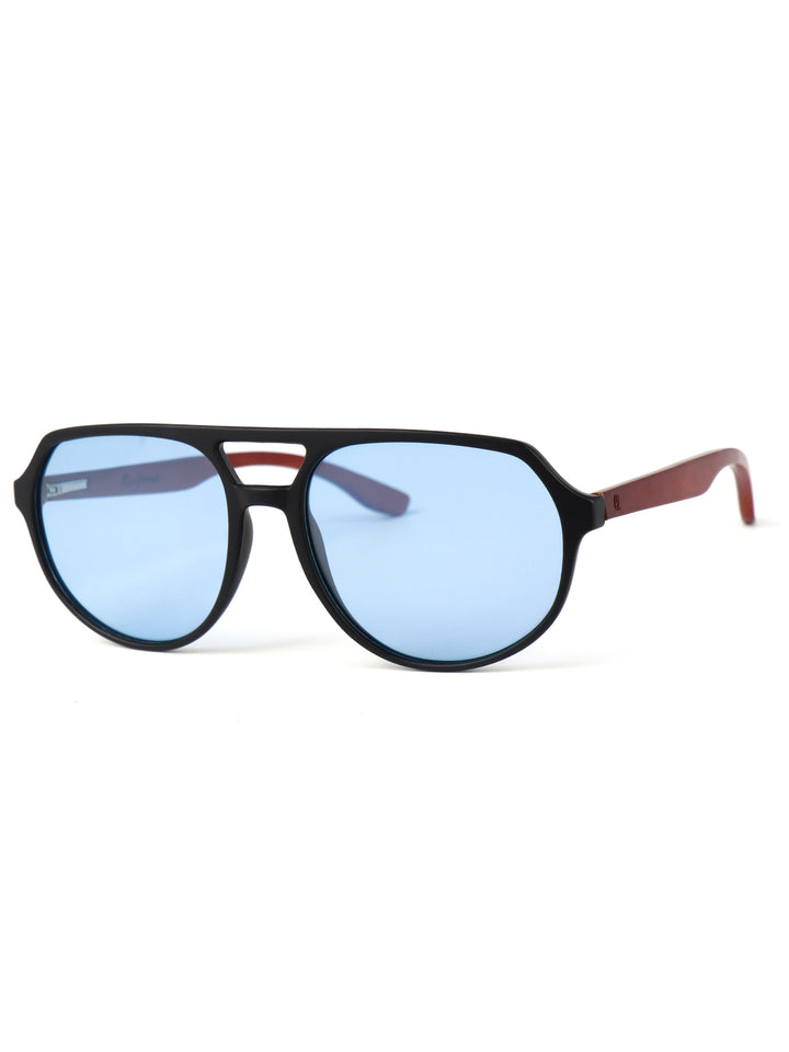 Qujami Aero Bridge Sunglasses – Matte Black x Rosewood Polarized Series