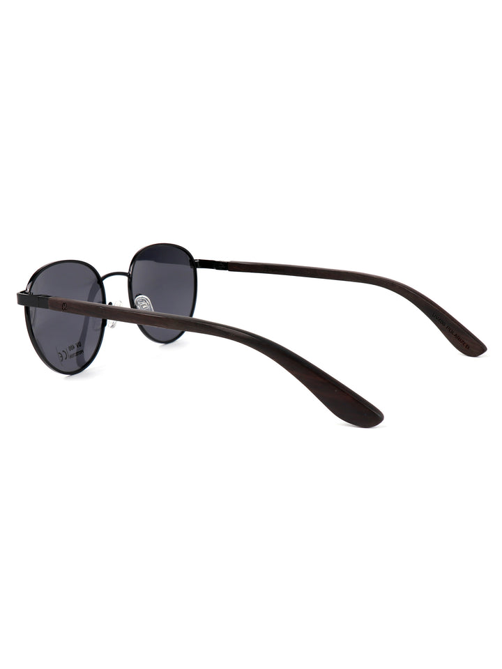 Jachai Metal x Wood Round Sunglasses – Premium Polarized Series