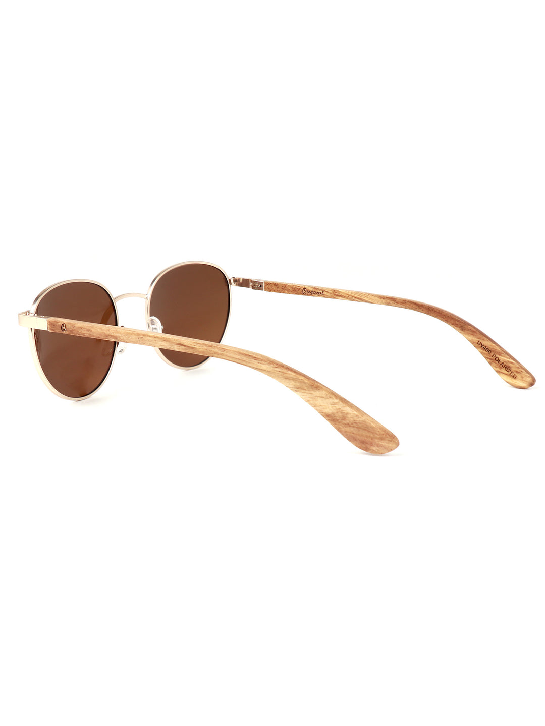 Jachai Metal x Wood Round Sunglasses – Premium Polarized Series