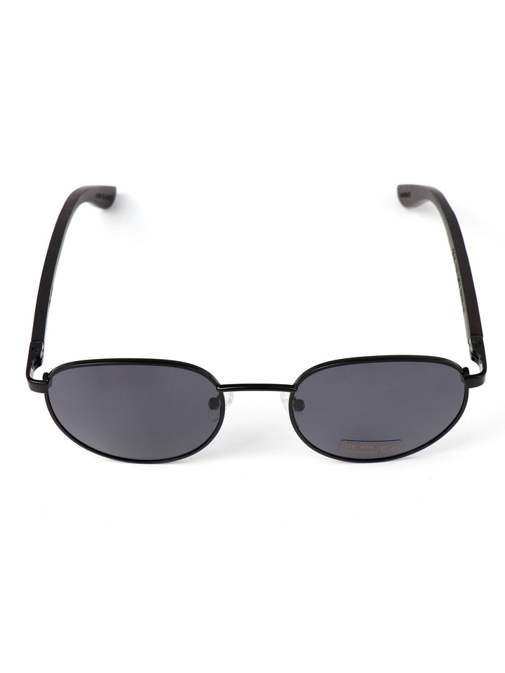 Jachai Metal x Wood Round Sunglasses – Premium Polarized Series