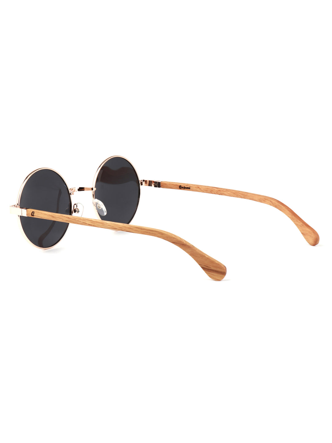 Qujami Round Metal x Wood Collection – Minimalist Retro Sunglasses