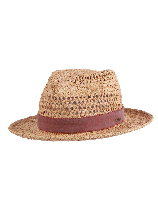 Stylish Fedora Hat | 100% Raffia straw | Mossant Paris
