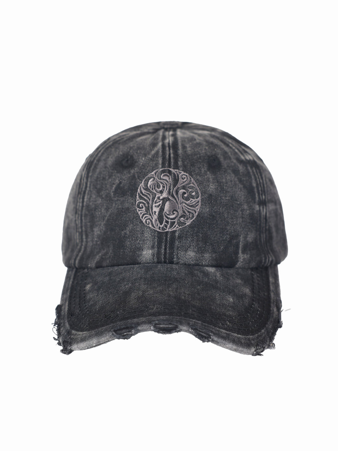 Qujami Logo Cap – Washed Cotton, Distressed Finish