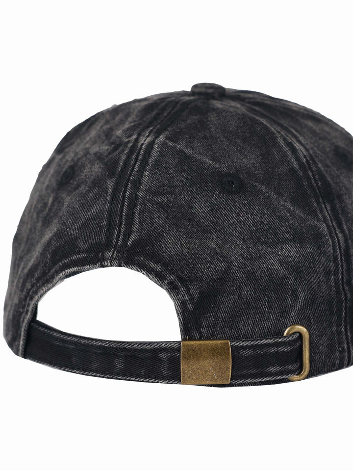 Qujami Logo Cap – Washed Cotton, Distressed Finish