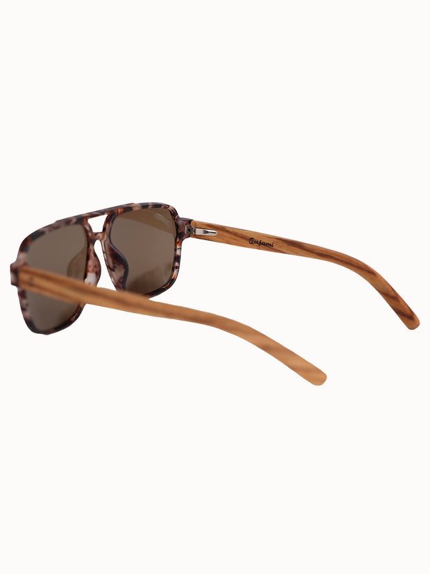 Oriel | Wood x Acetate Aviator Sunglasses