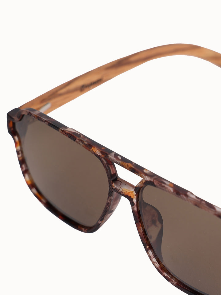 Oriel | Wood x Acetate Aviator Sunglasses