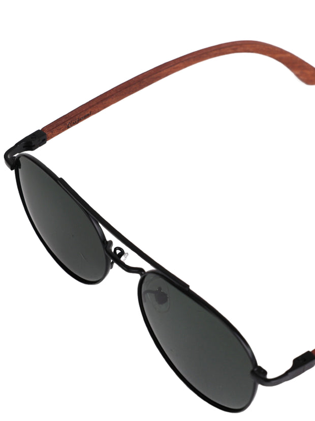 Aviator Teardrop Sunglasses | Metal x Wood Sunglasses | Bass