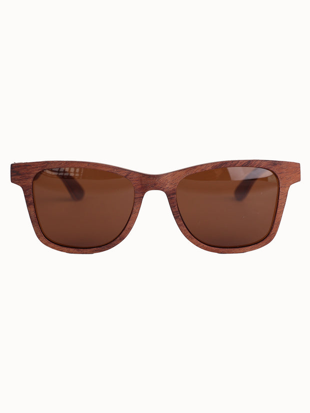 Rain | Dark Brown Wooden Sunglasses | Polarized Lens