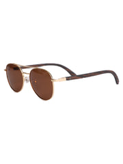 Aviator Teardrop Sunglasses | Metal x Wood Sunglasses | Bass