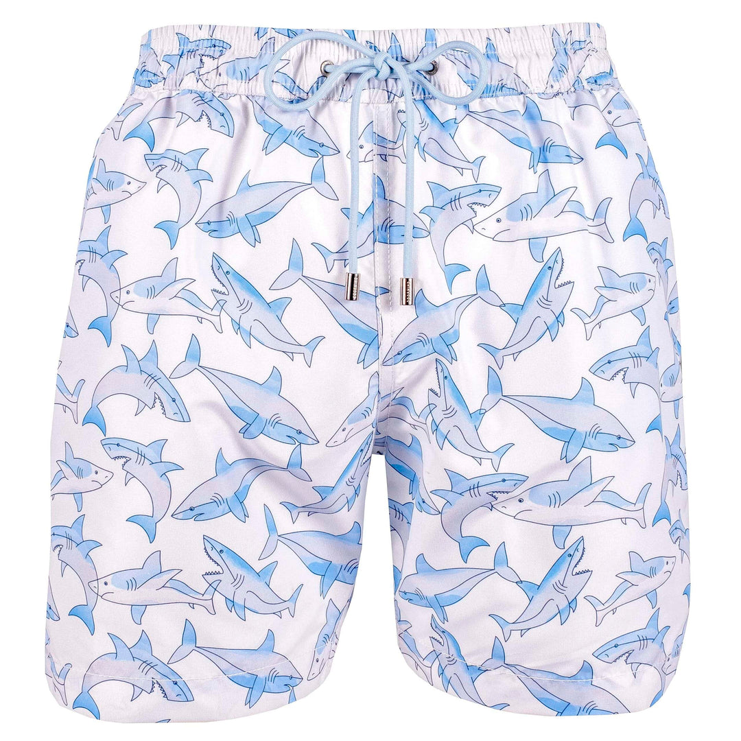 Men Swim trunks | Hiu and me | Cloud White