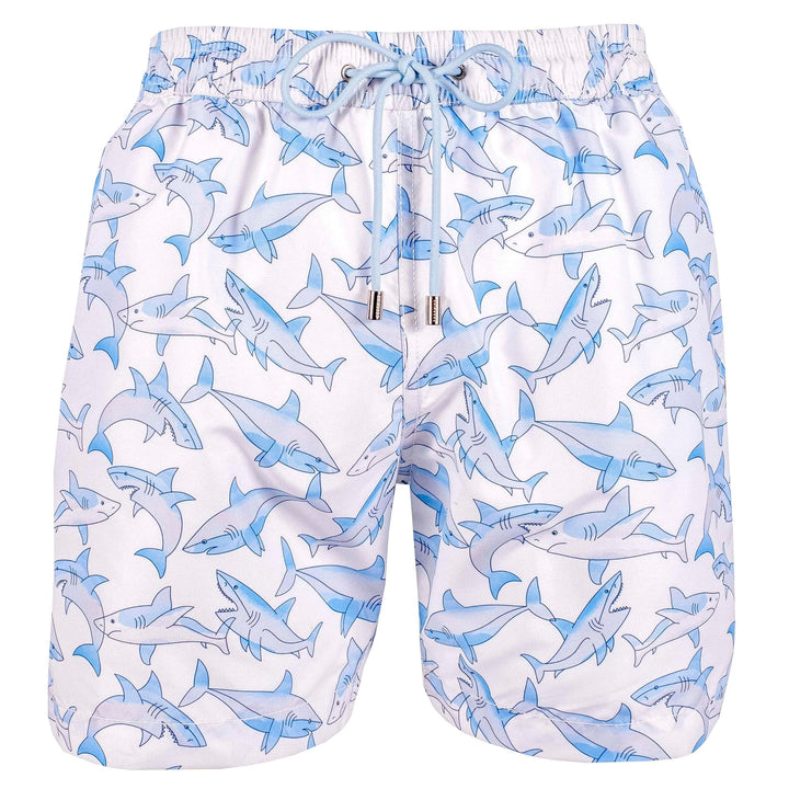 Men Swim trunks | Hiu and me | Cloud White