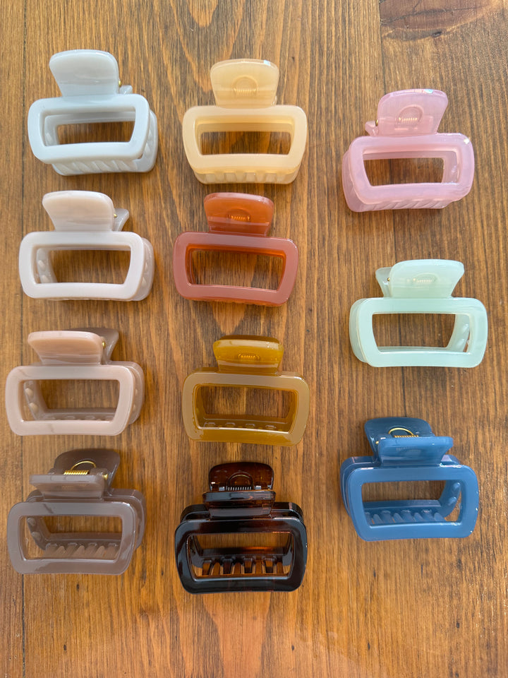 Square |  Hair Claw  | M |  Acrylic Mix color