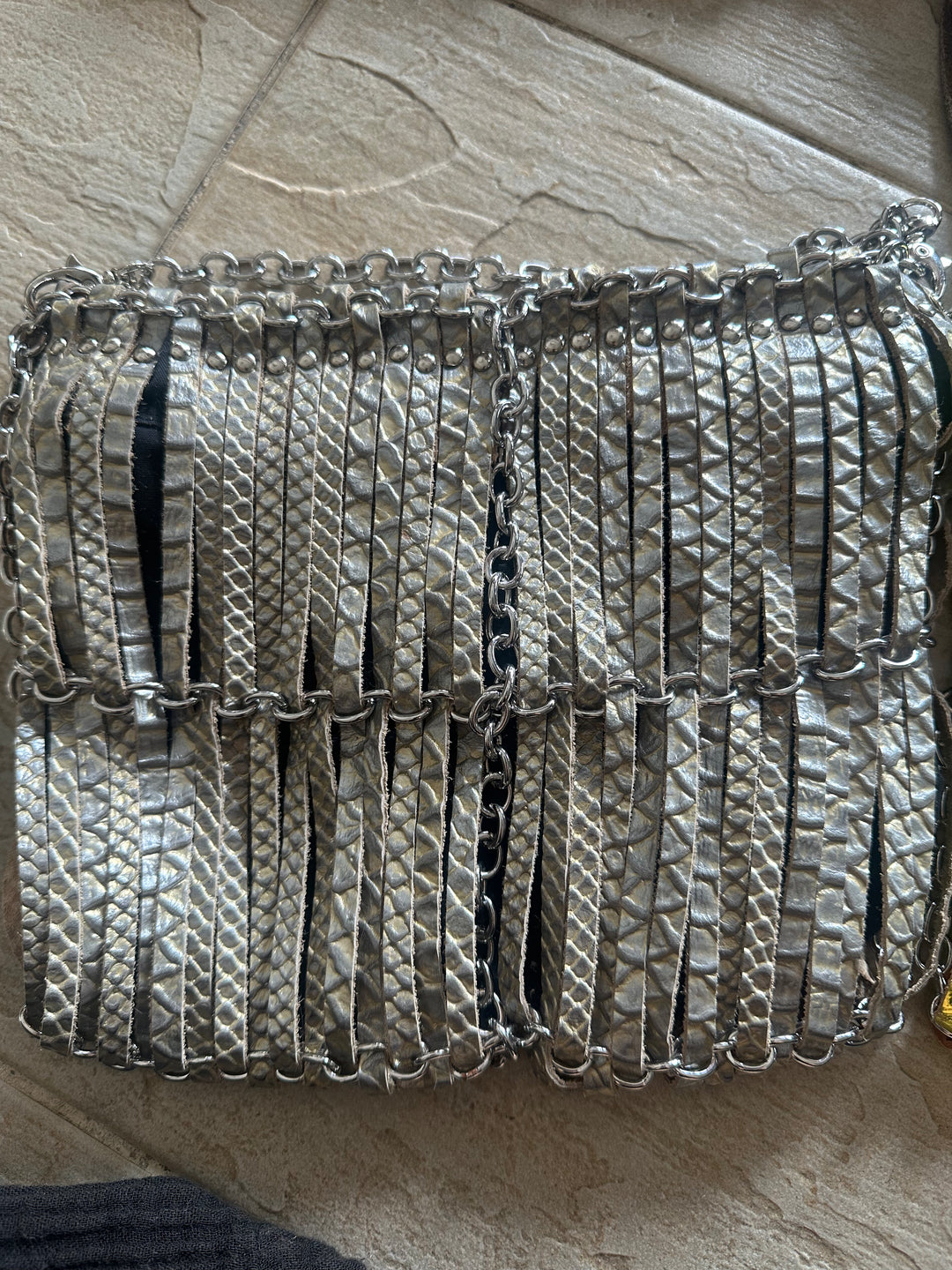 Sleeky funky shoulder & Clutch bag | Embossed, Printed Leather