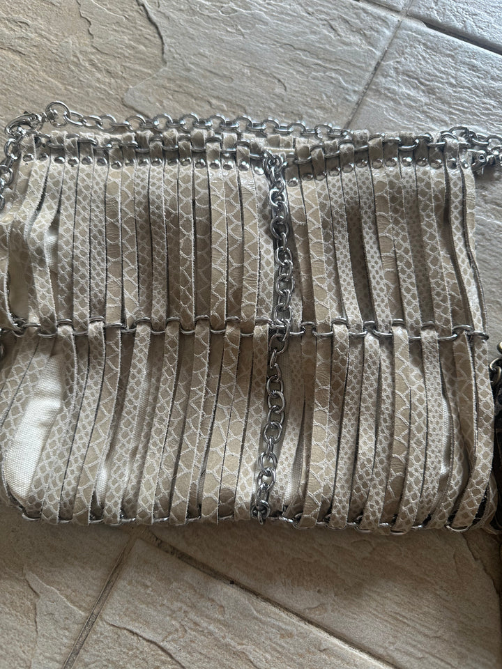 Sleeky funky shoulder & Clutch bag | Embossed, Printed Leather