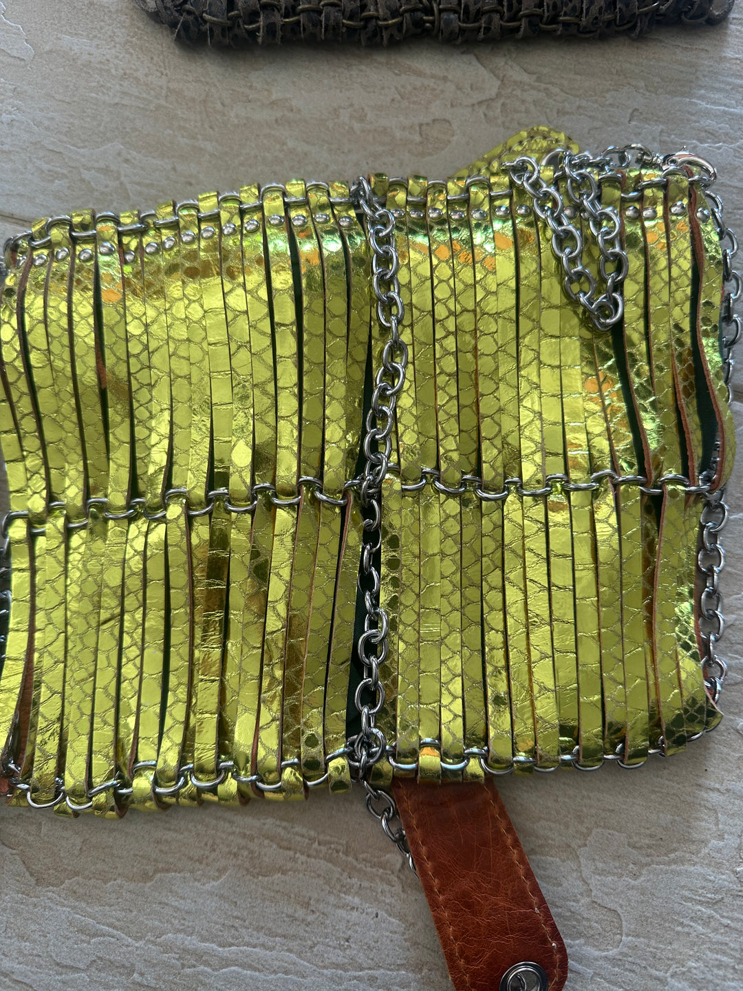 Sleeky funky shoulder & Clutch bag | Embossed, Printed Leather