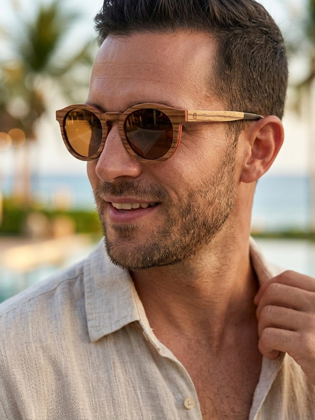 Varro Zebra Wood Sunglasses – Polarized Natural Craft Edition