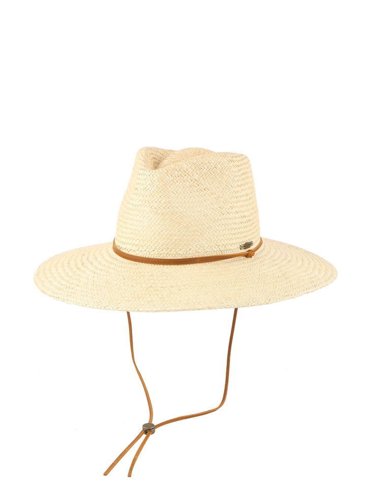 Madan -  Wide Brim Straw Sun Hat with Chin Cord by Mossant Paris