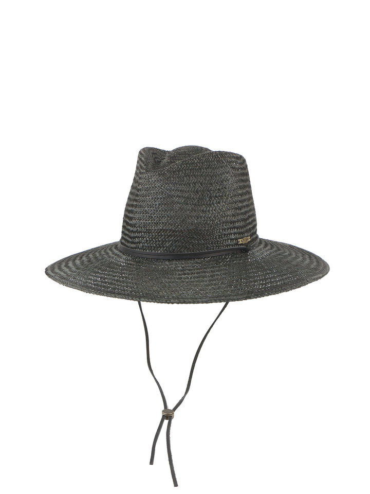 Madan -  Wide Brim Straw Sun Hat with Chin Cord by Mossant Paris