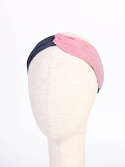 Twist headband | Denim x Hickory pattern